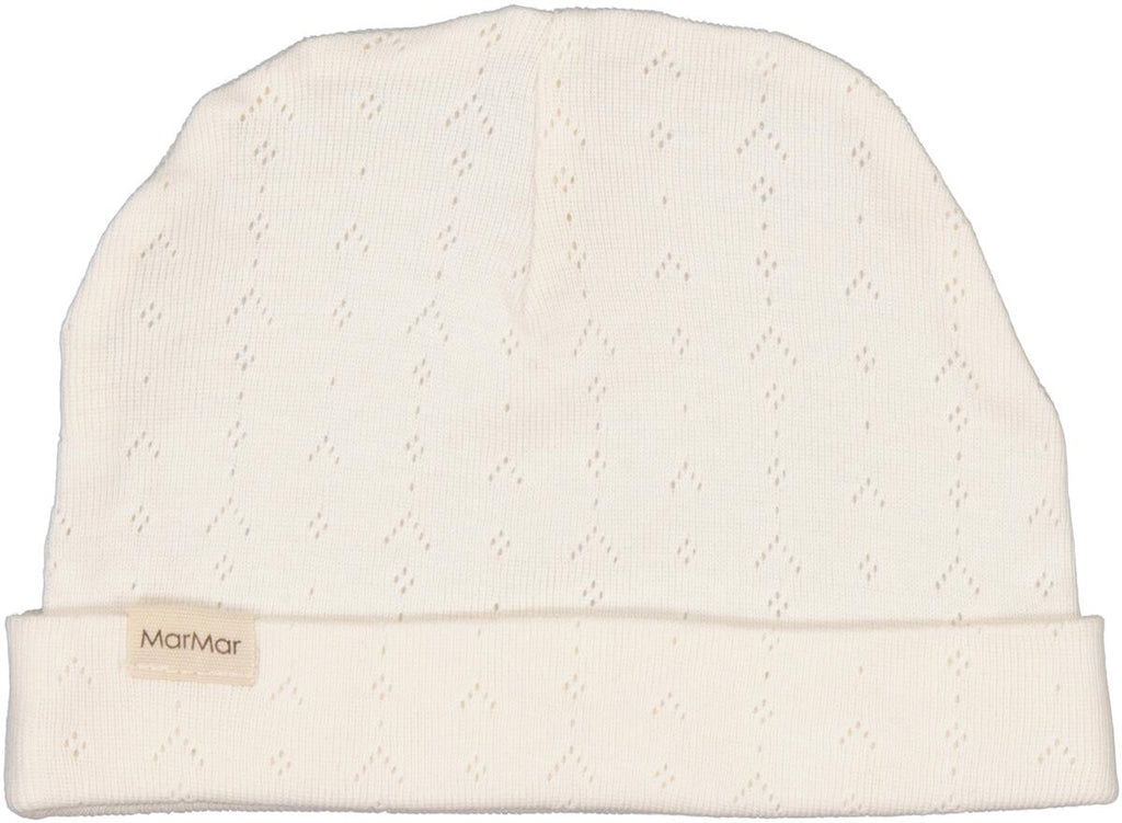 Marmar Modal Pointelle Footie With Beanie-White