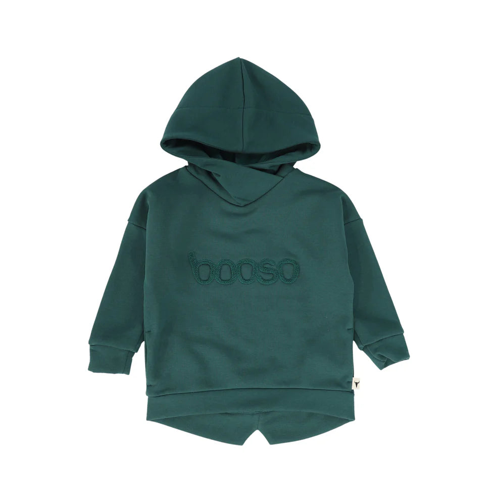 Booso Simple Hoodie Sweatshirt-Green