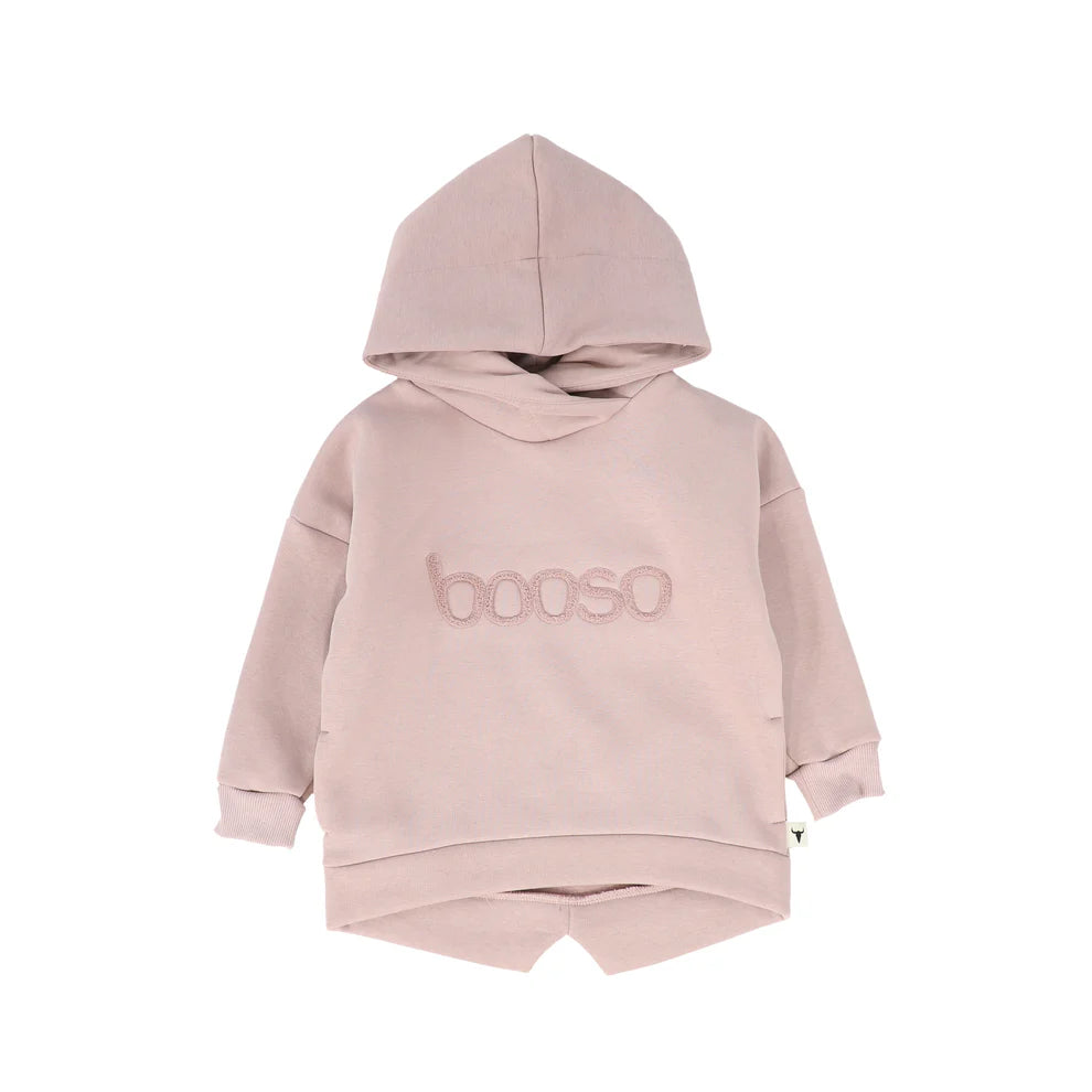 Booso Simple Hoodie Sweatshirt-Pink