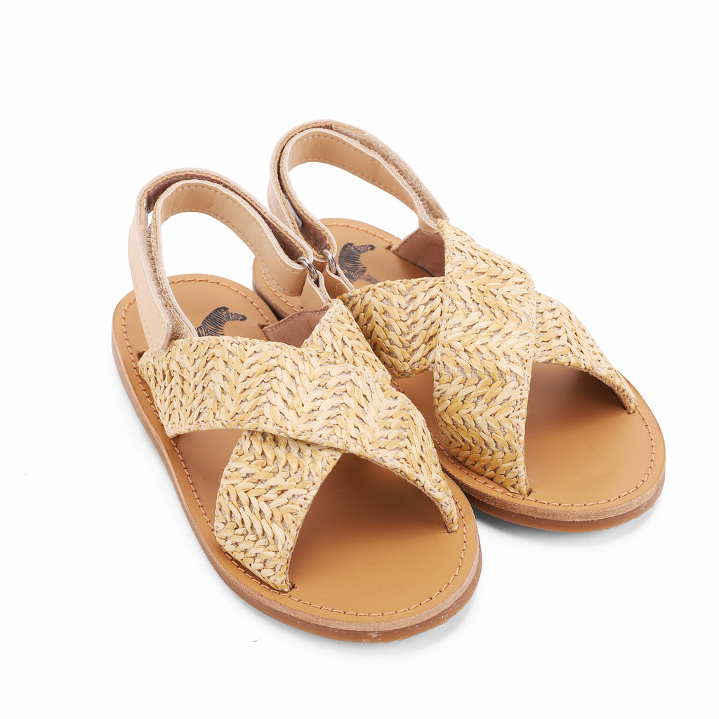 Zeebra Woven Criss-Cross Slingback