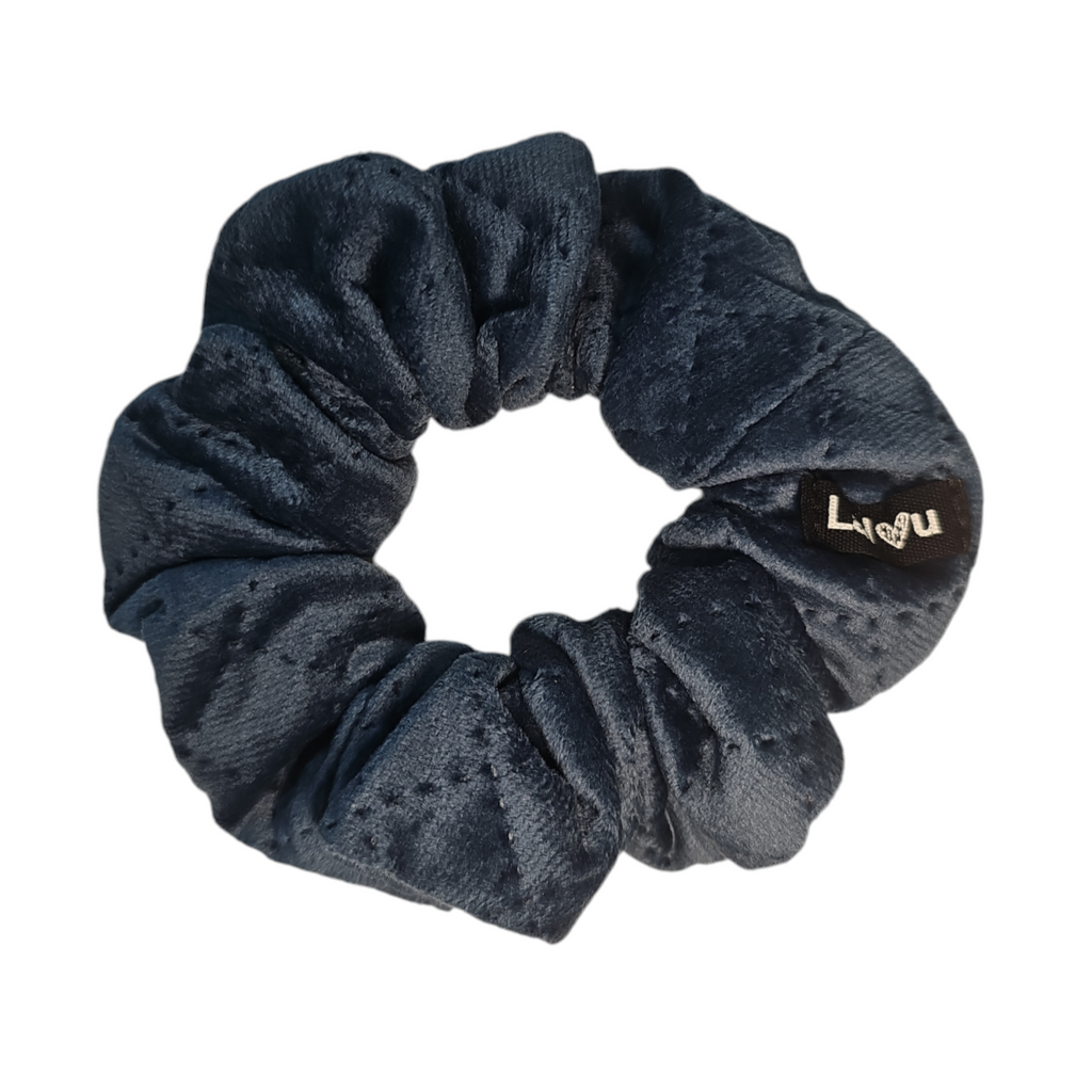 Lalou Quilted Scrunchie-Navy