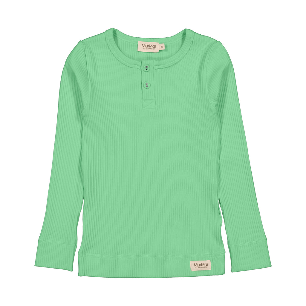 Marmar Long Sleeve Henley- Cale Green