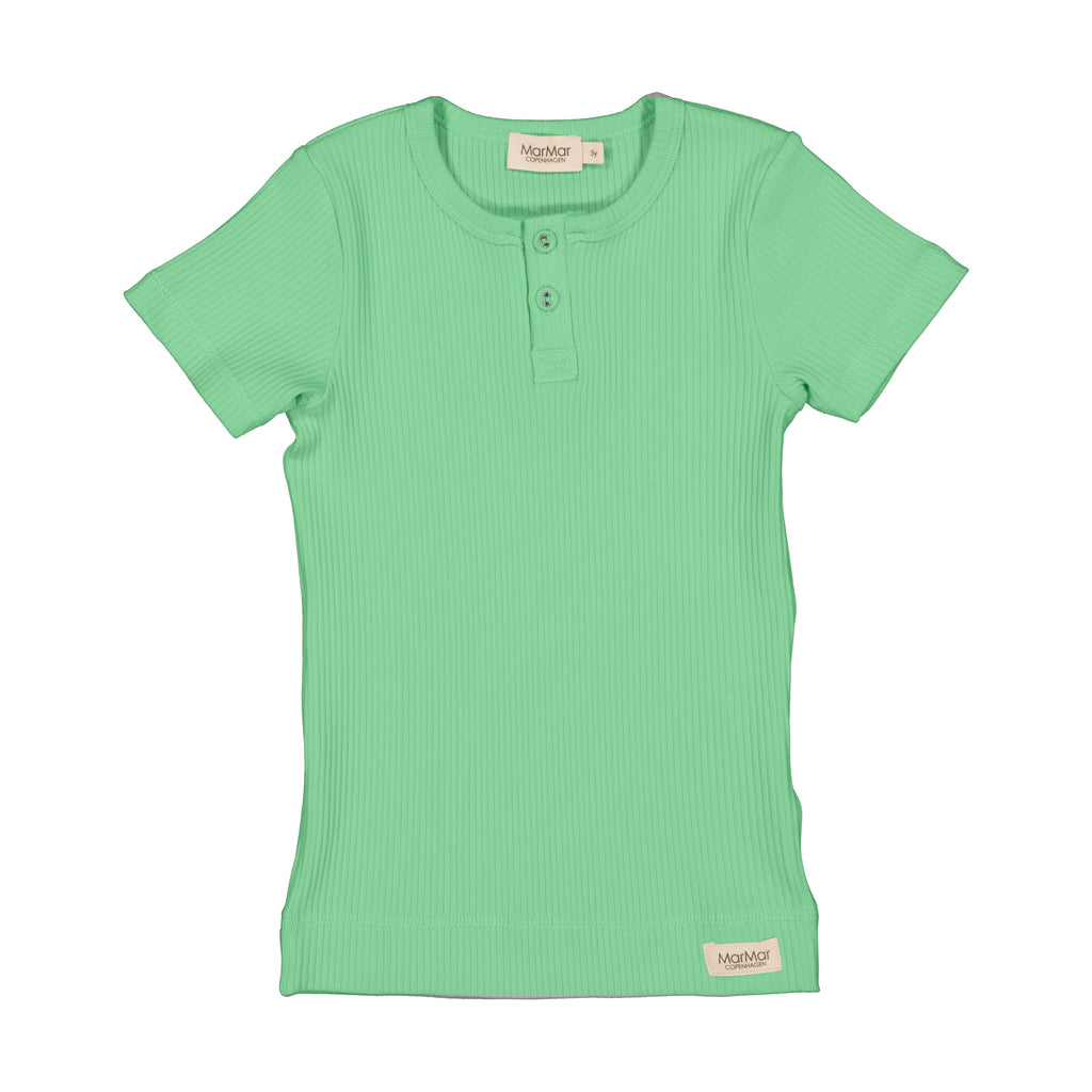 Marmar Short Sleeve Henley- Cale Green