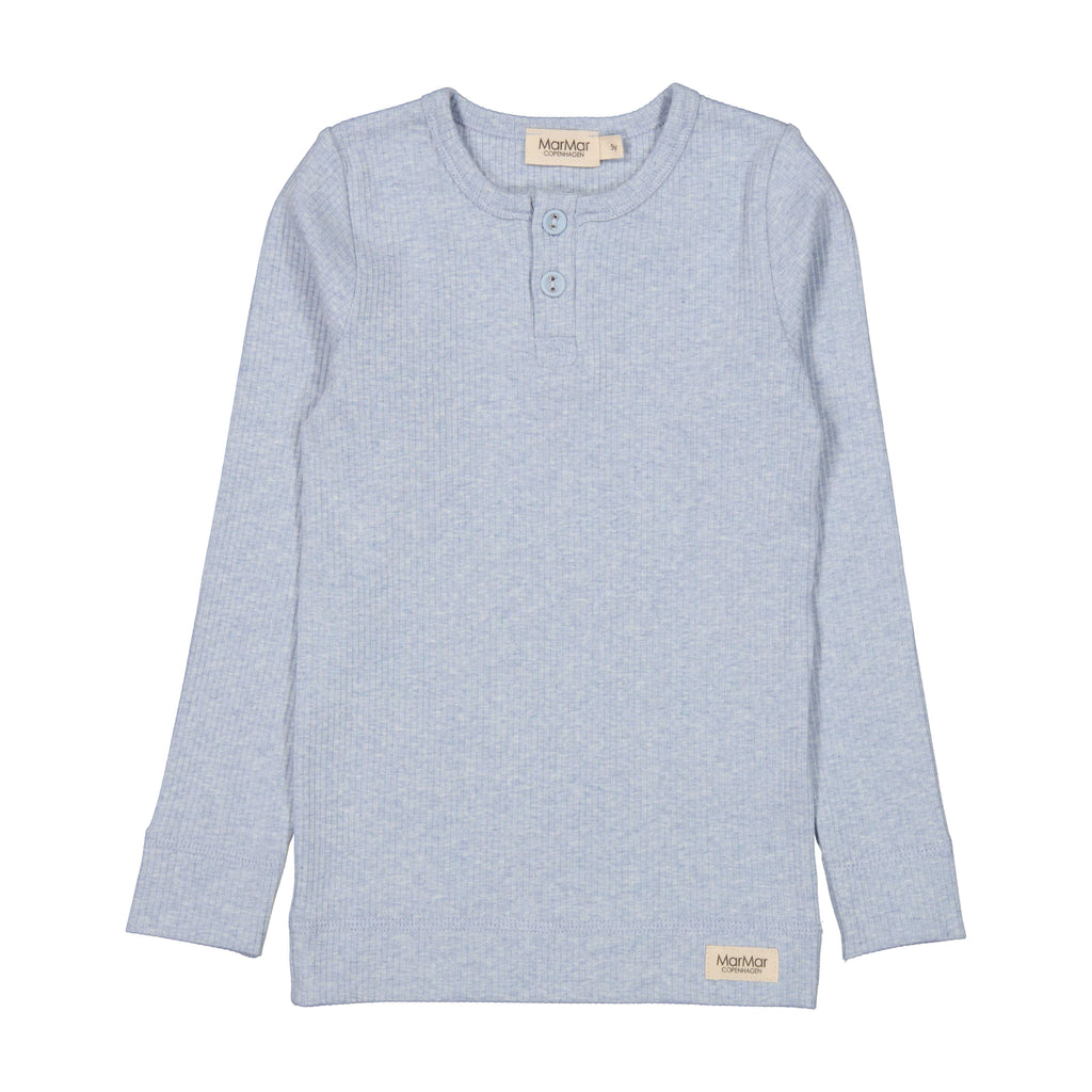 Marmar Long Sleeve Henley- Fresh Air Melange