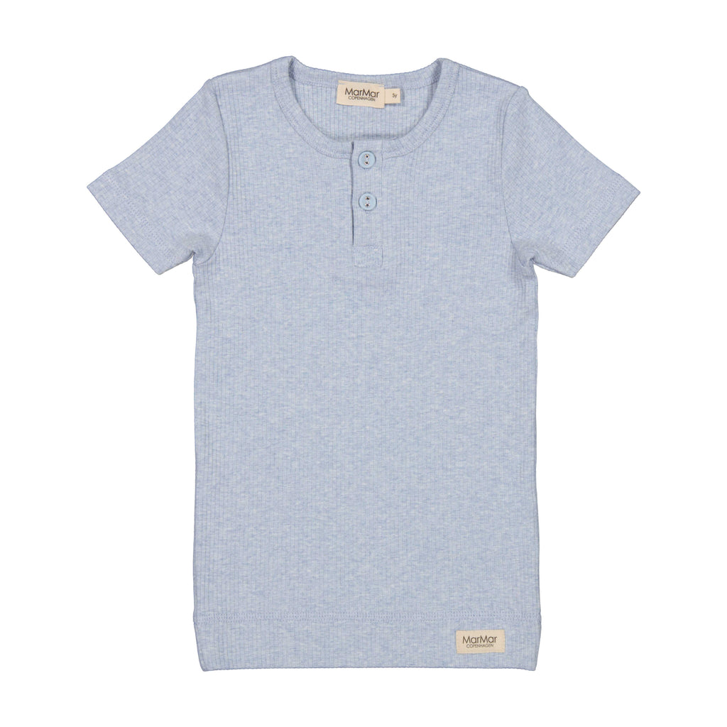 Marmar Short Sleeve Henley- Fresh Air Melange