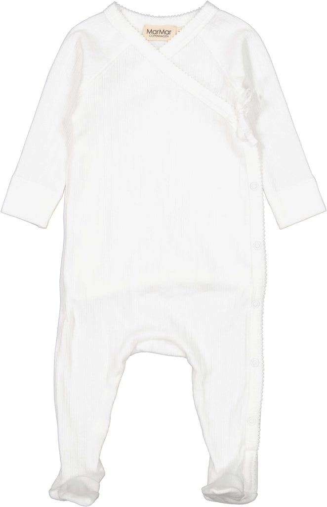 Marmar Pointelle Rubetta Footie- Gentle White