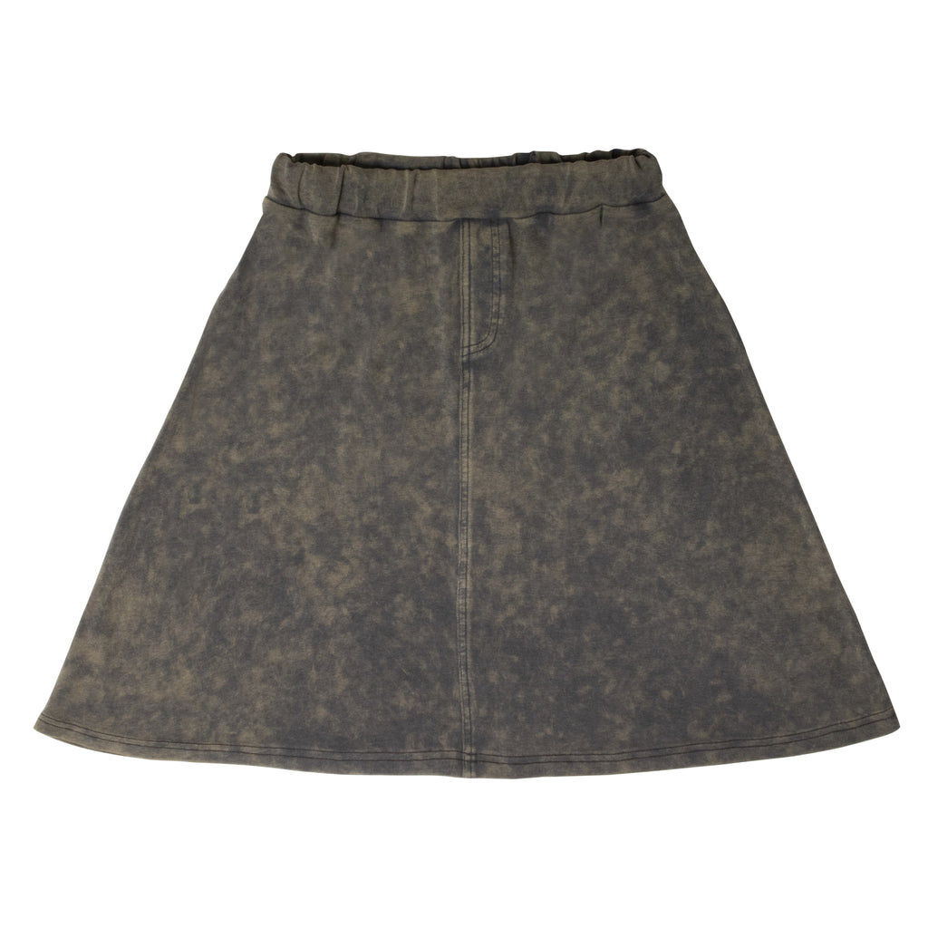 Crew Denim Wash Skirt-Blue