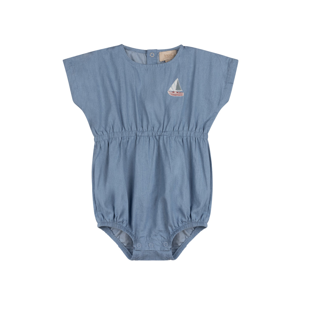 Tricot Bebe Boat Denim Romper- Boys