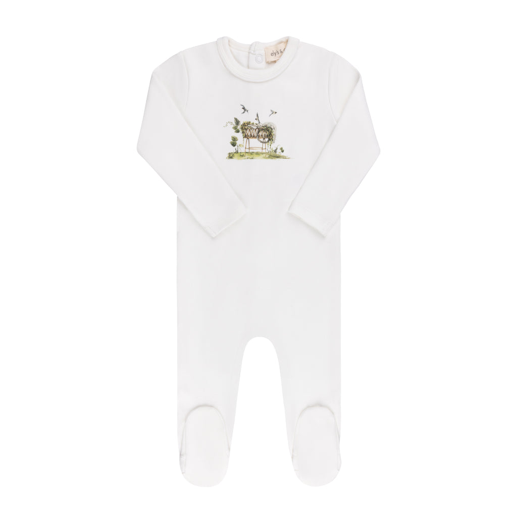 Elys Watercolor Cradle Layette Set - Ivory Boy