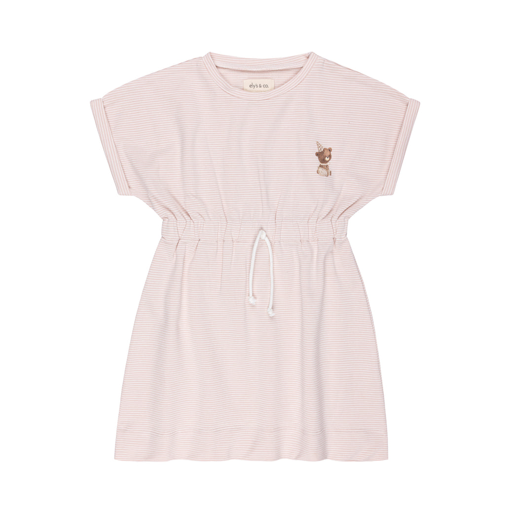 Elys Organic Bear Collection Dress- Pink