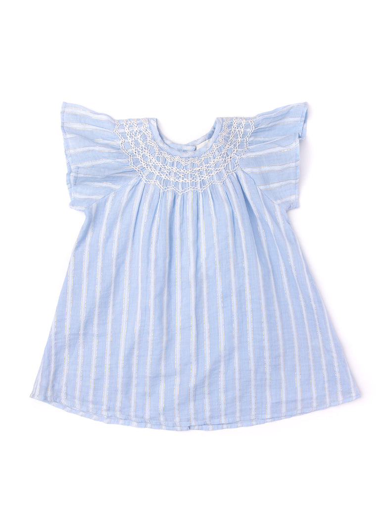 Pernille Light Blue Lurex Stripe Set