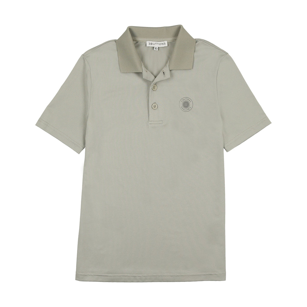 3Buttons Polo Jellybeanzkids 3 Buttons Logo Sport Polo - Sage