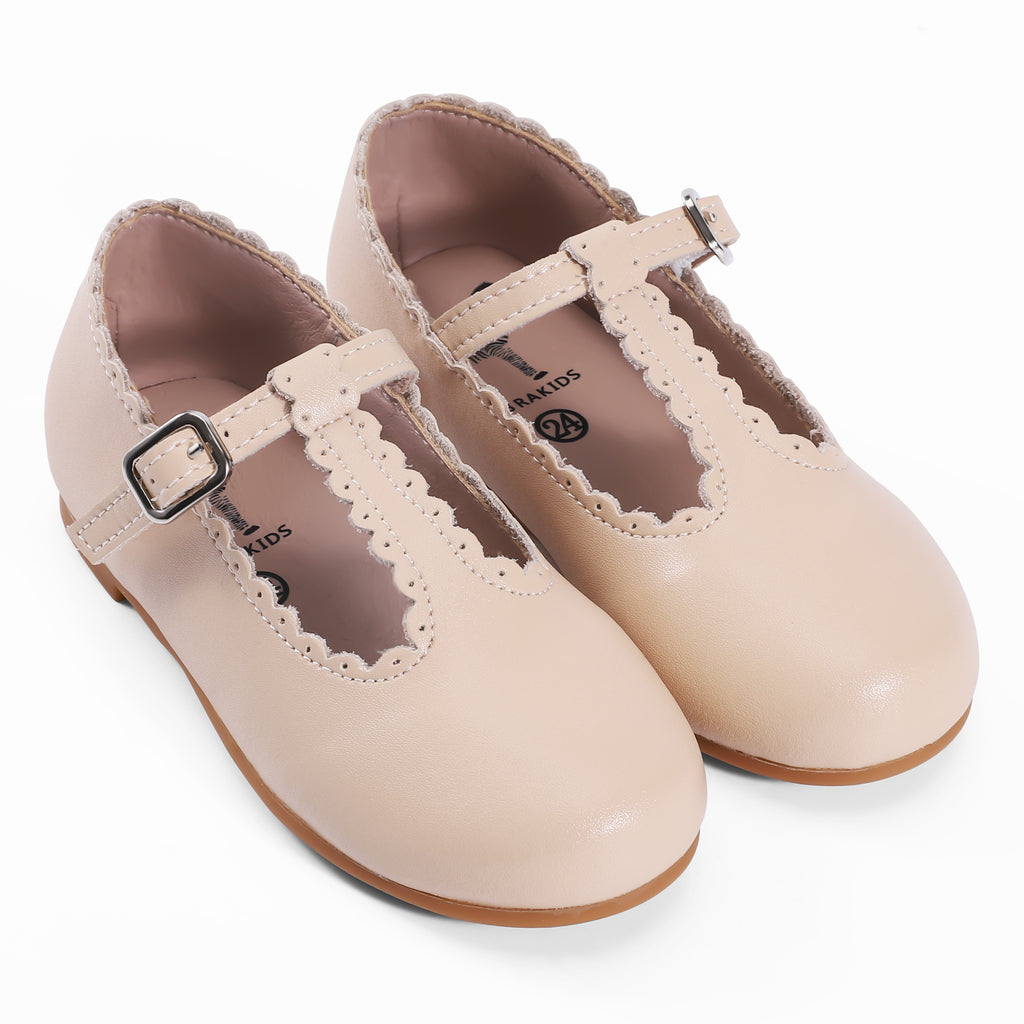 Zeebra Mini Scalloped T-strap Shoe