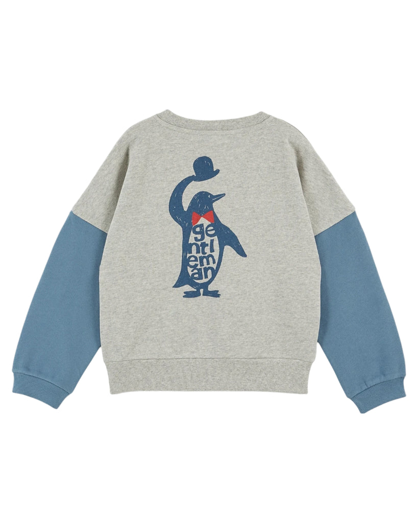 Emile Et Ida Colorblock Sweatshirt - Grey/Blue