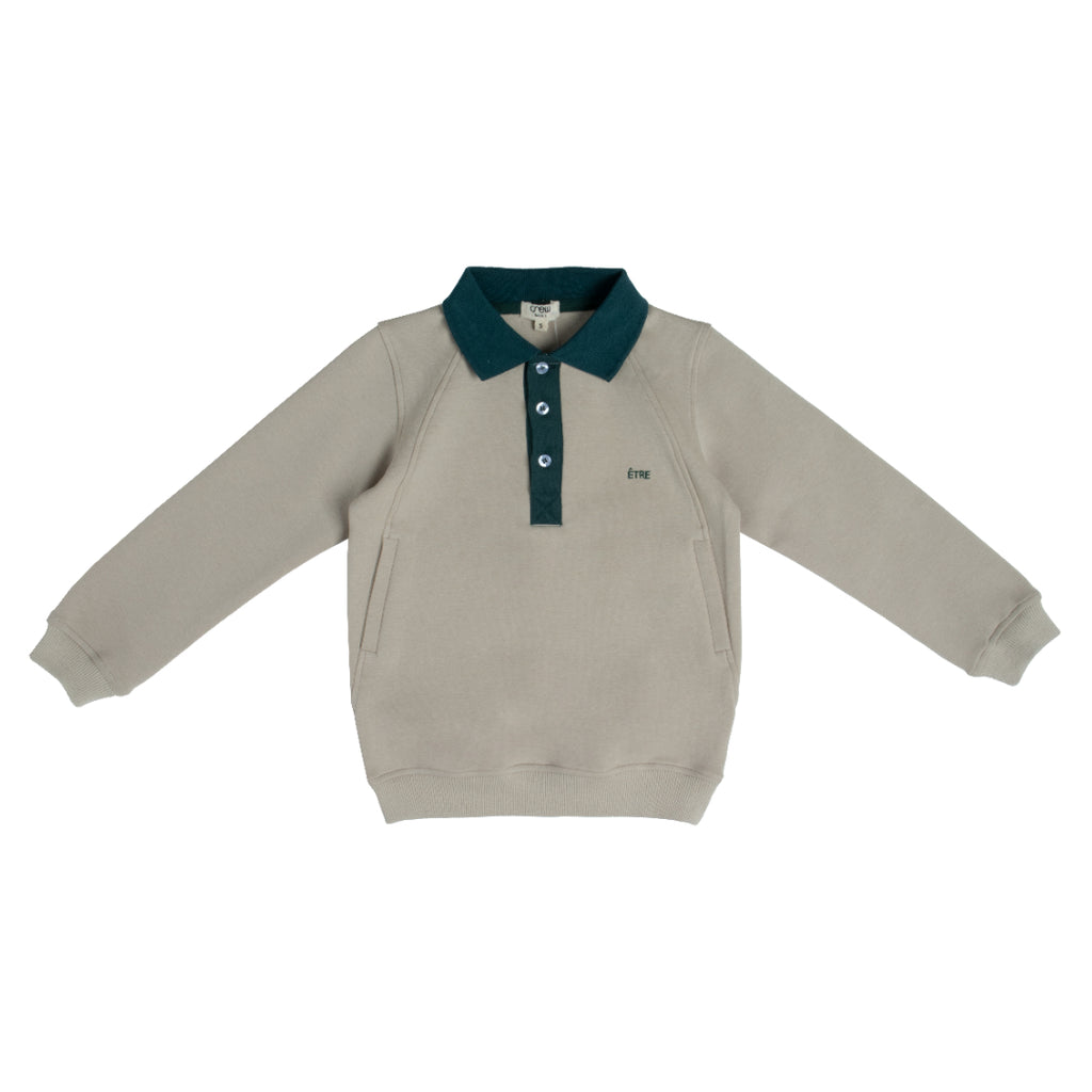 Crew Sweat Polo-Stone