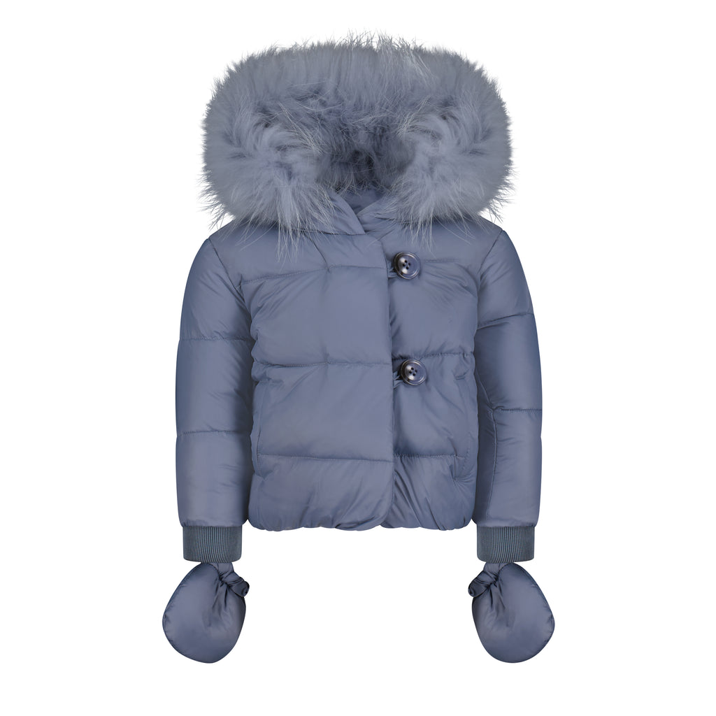 Scotch Bonnet Blue Baby Coat With Buttons