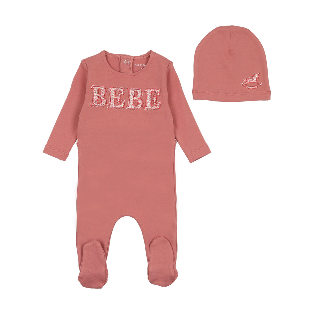 Bee & Dee Bebe Ditsy Footie/Beanie-Petal