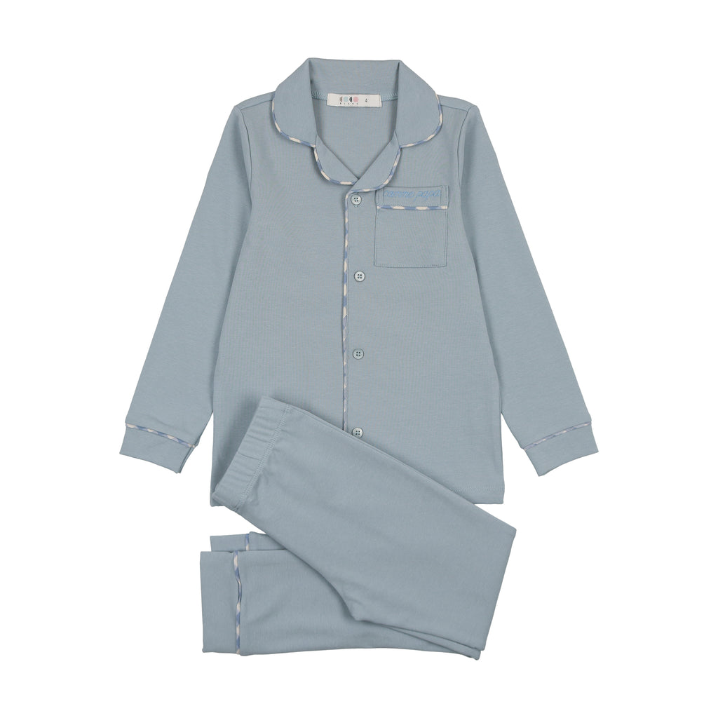 Coco Blanc Grandpa Pajamas - Blue