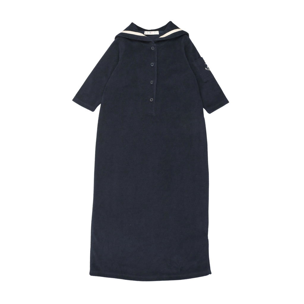 Coco Blanc Navy Terry Sailor Robe