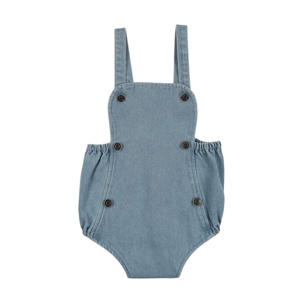 Coco Blanc Denim Baby Romper