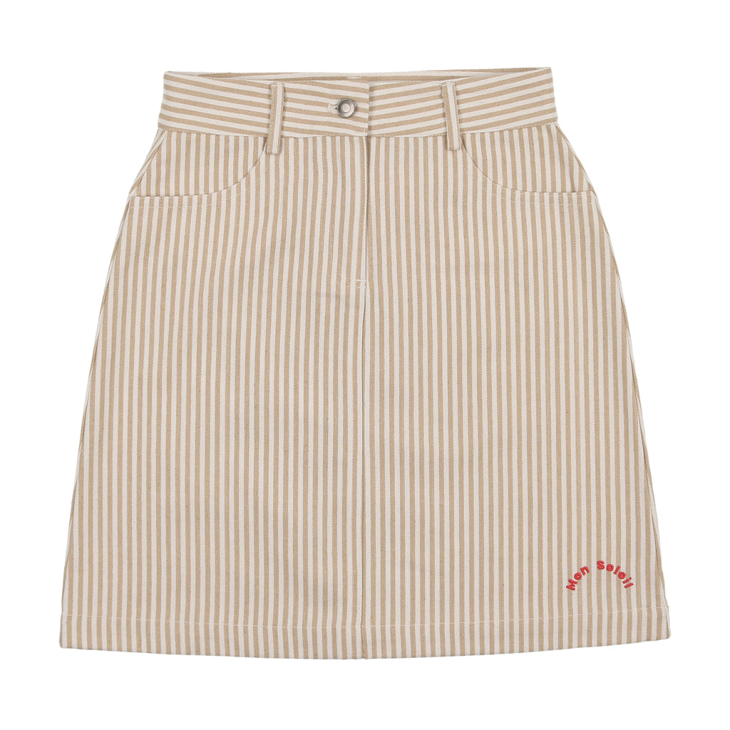 Coco Blanc Jean Striped Skirt