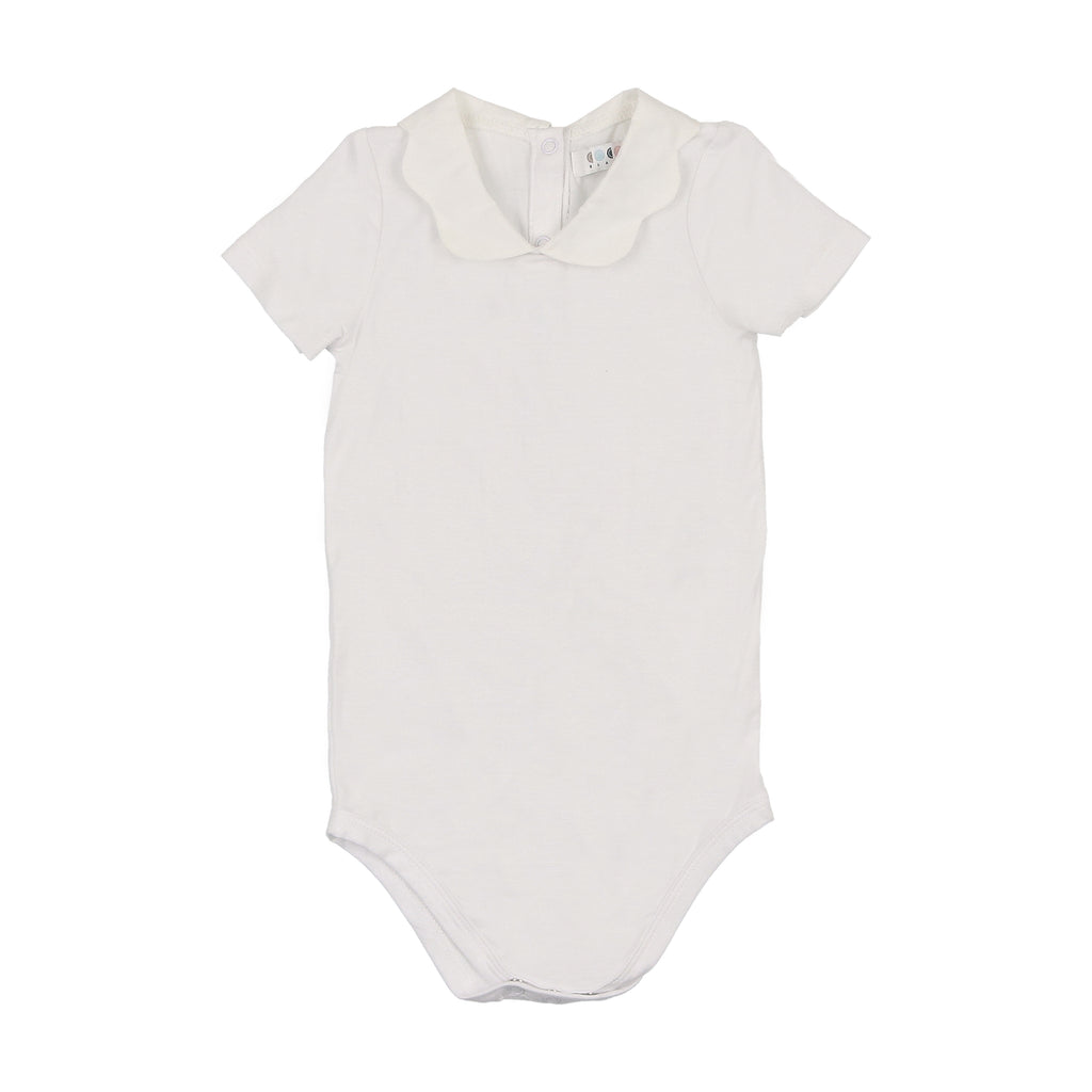 Coco Blanc Scalloped Collar Onesie