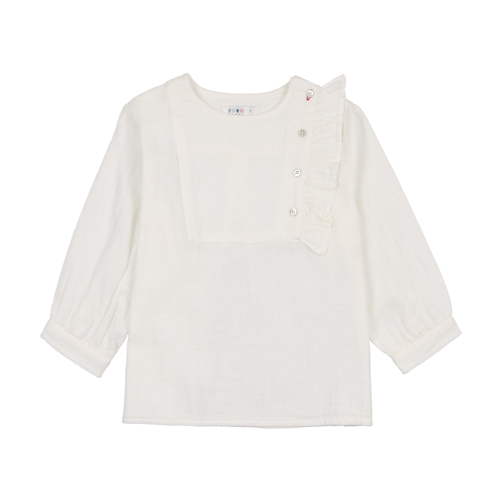 Coco Blanc Ruffle Blouse