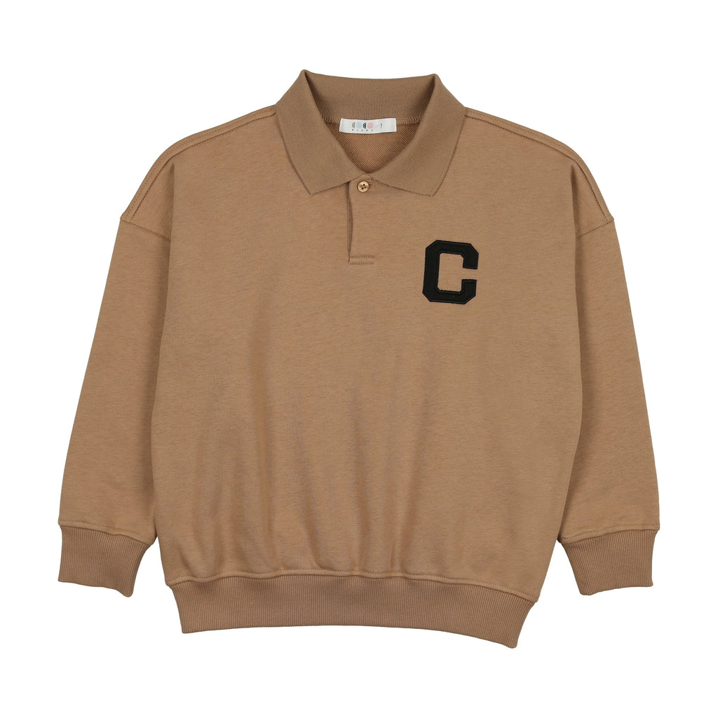 Coco Blanc Boys Polo- Nutmeg