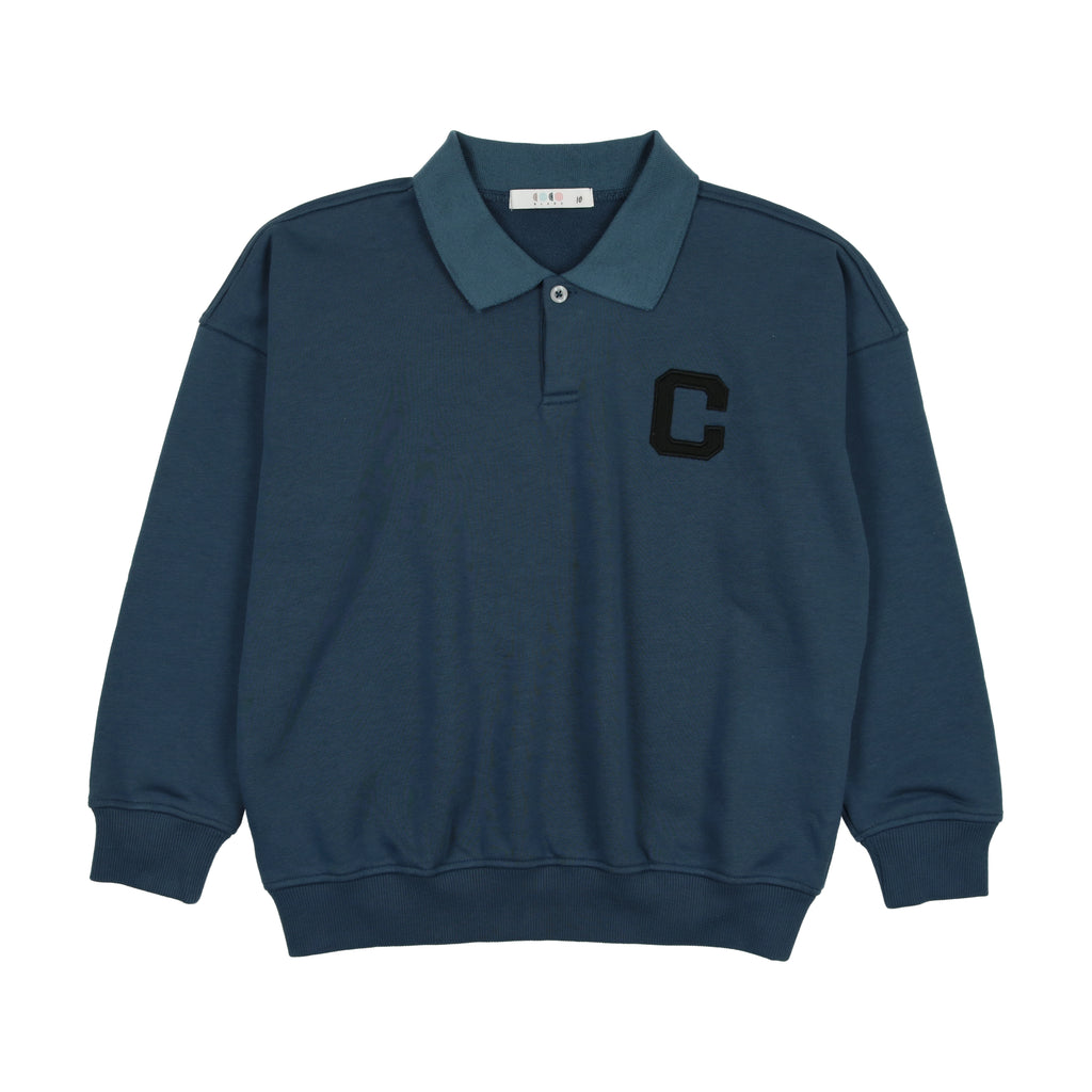 Coco Blanc Boys Polo- Blue