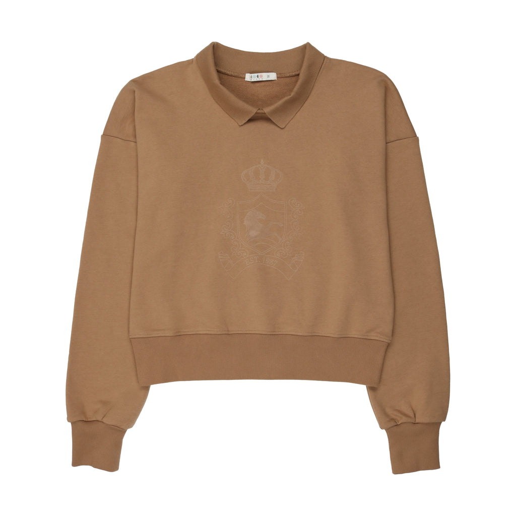 Coco Blanc Crest Sweatshirt- Nutmeg