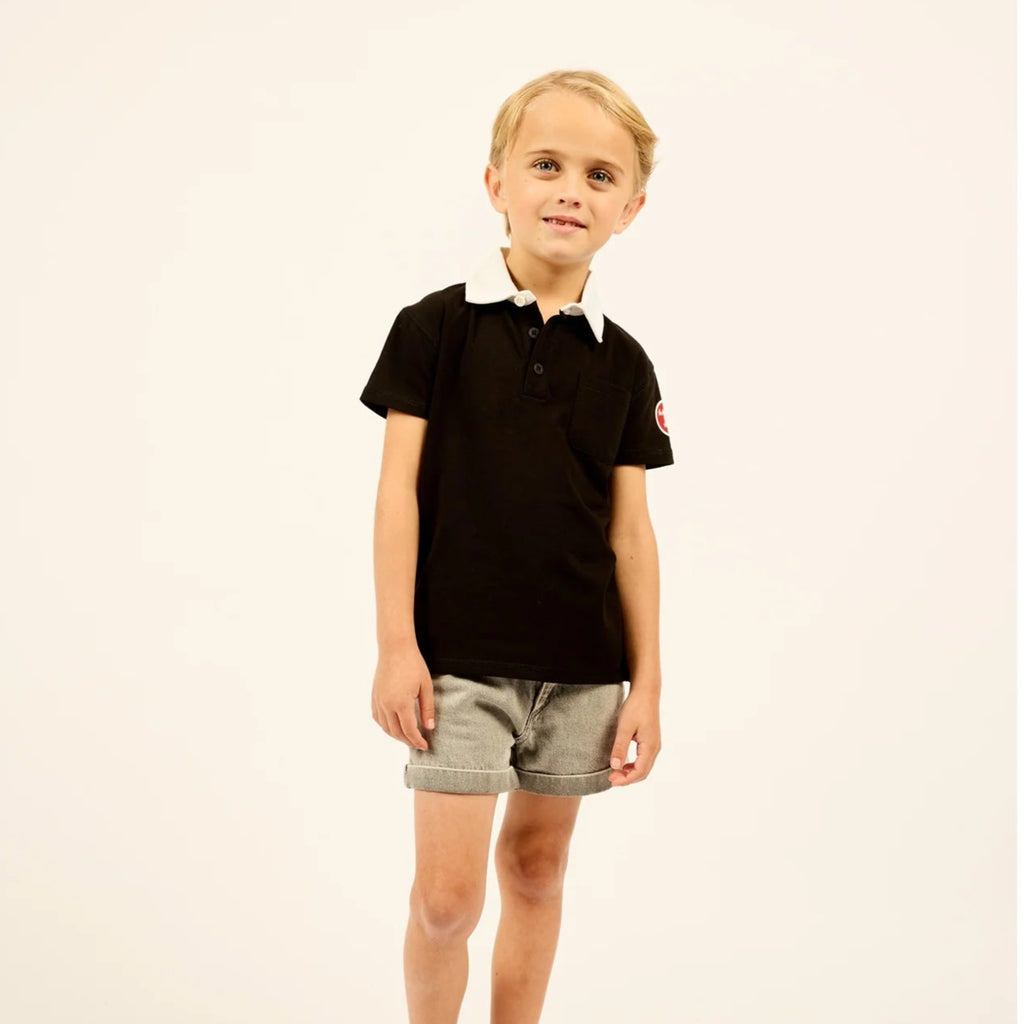 Little Parni Boys Est Polo- Black