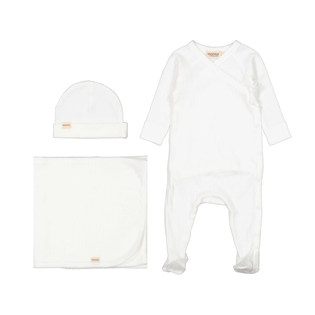 Marmar Pointelle Rubetta Layette Set- Gentle White