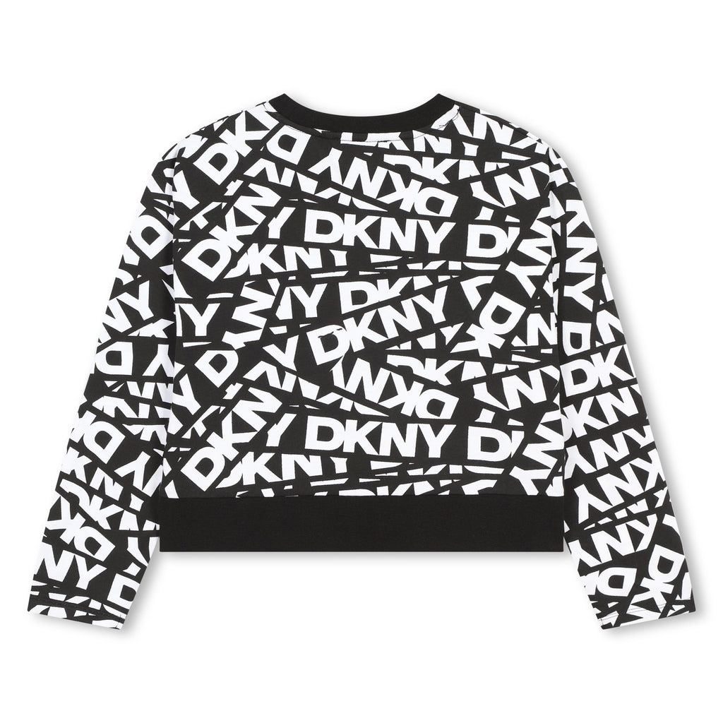 Dkny Long Sleeve All Over Logo Tee