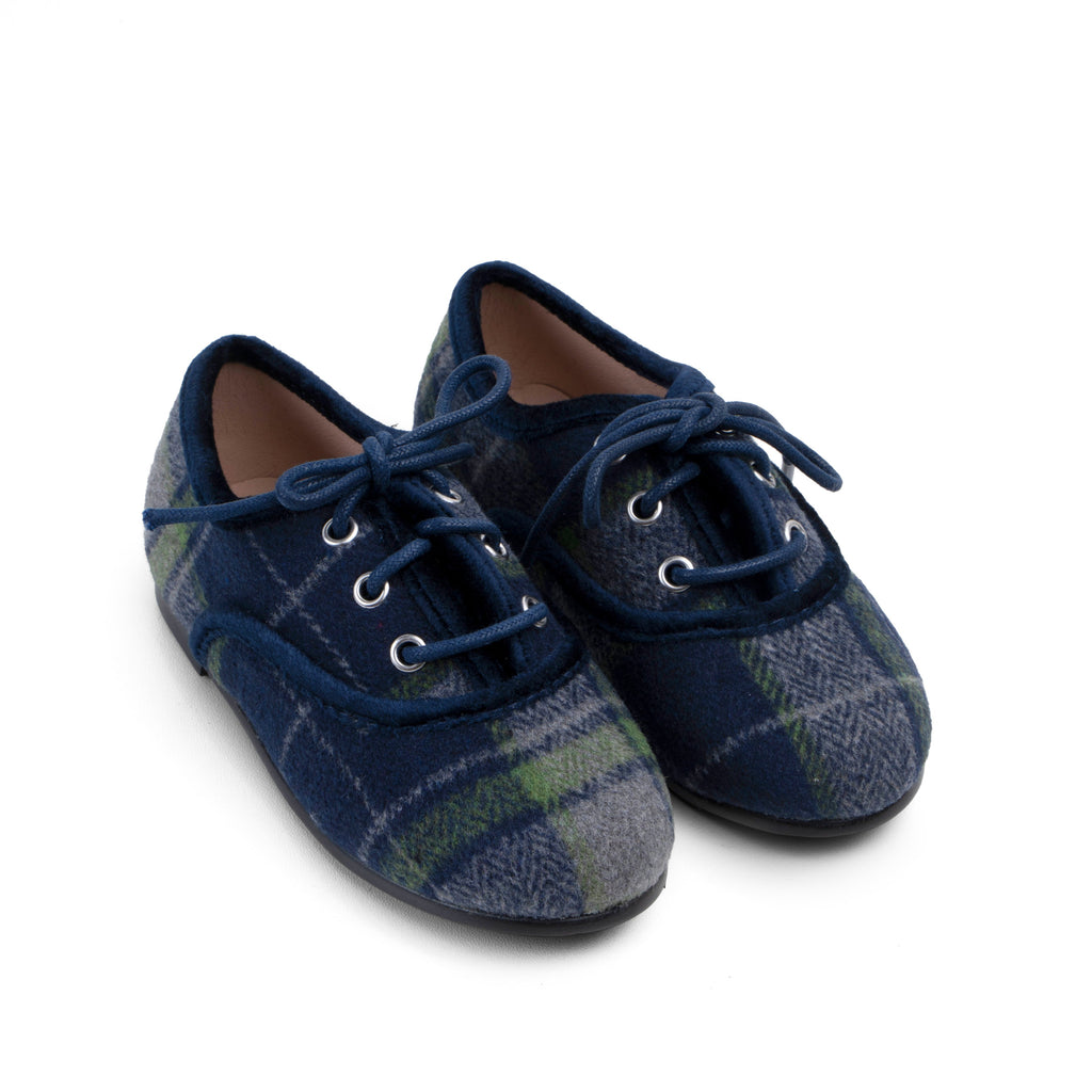 Zeebra Wool Plaid Laceup