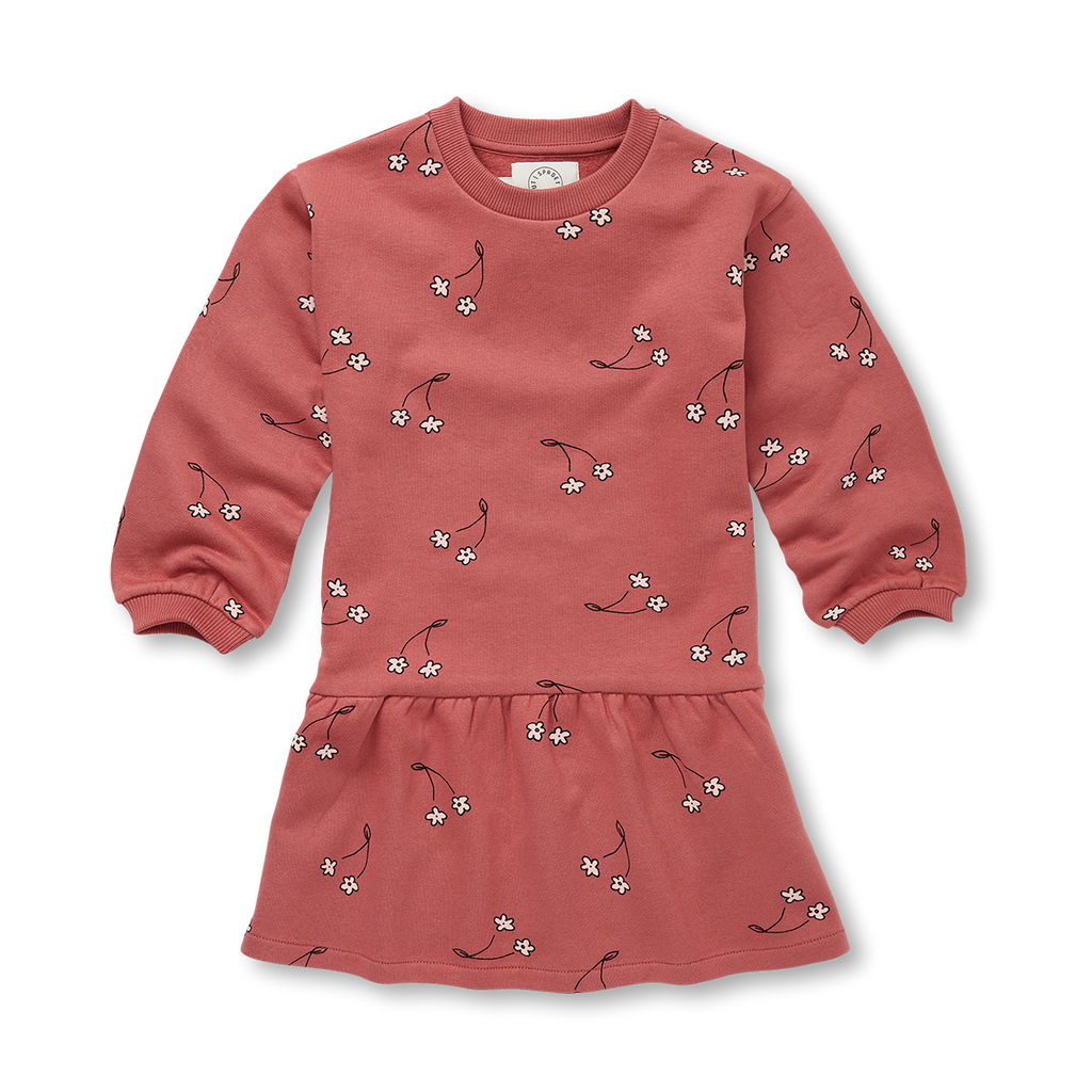 Sproet Cherry Flower Print Dress