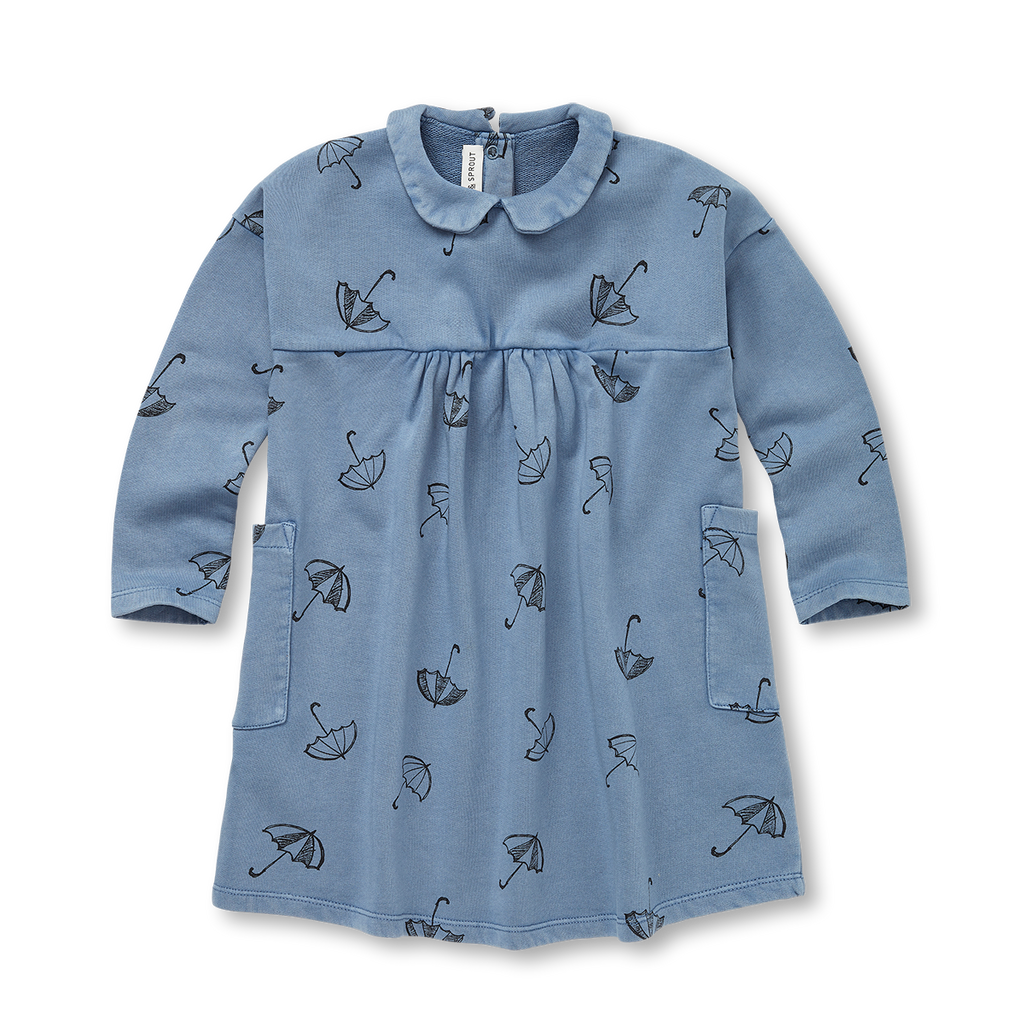 Sproet Collar Parapluie Print Dress