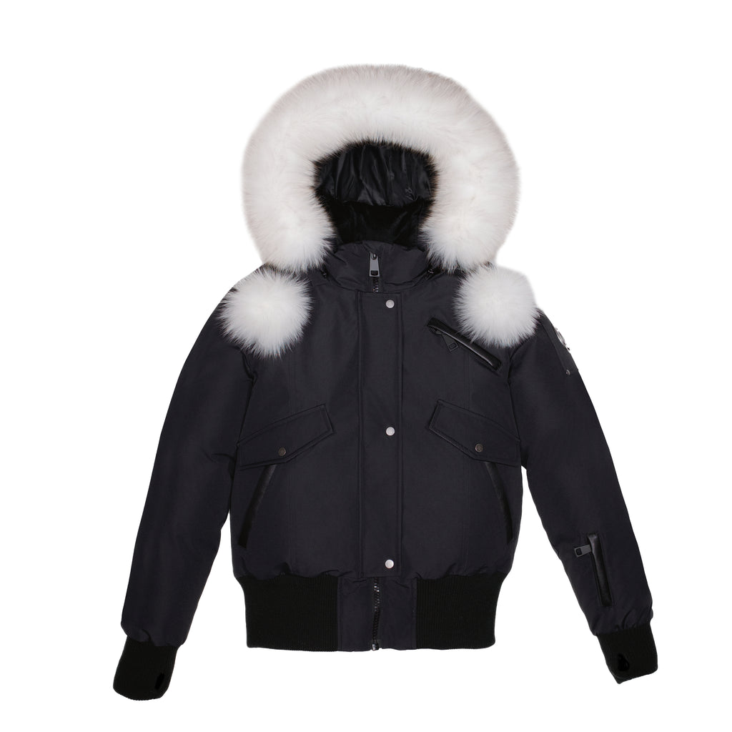 Ellabee Adelle Canvas Pom-Pom Bomber