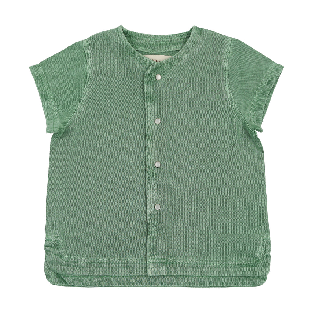 Farren + Me Denim Pocket Shirt- Green Wash