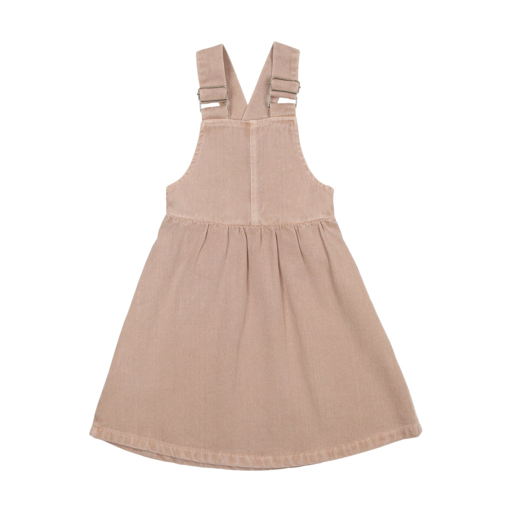 Farren + Me Denim Pinafore Dress- Pale Pink Wash