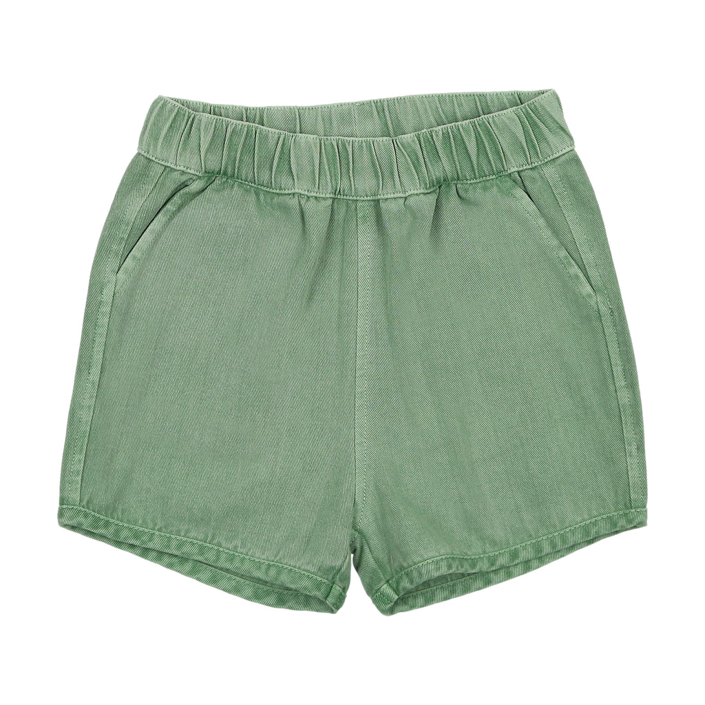 Farren + Me Denim Track Shorts- Green Wash