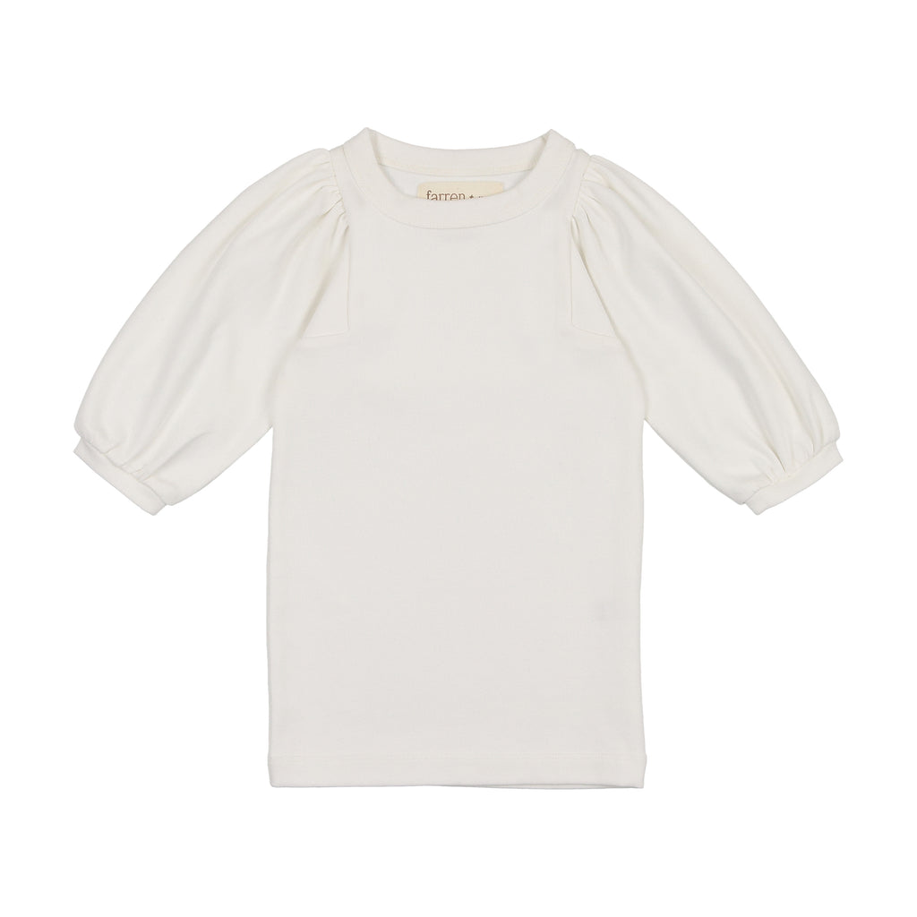 Farren + Me Balloon 3/4 sleeve T- shirt- Cream