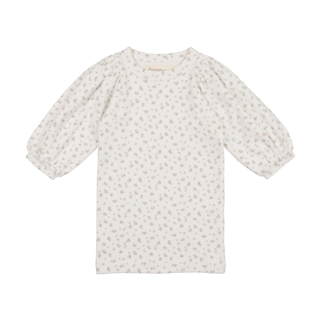 Farren + Me Balloon 3/4 sleeve T- shirt- Floral Print