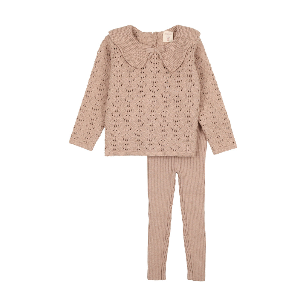 Lil Legs Girls Knit Set-Pink