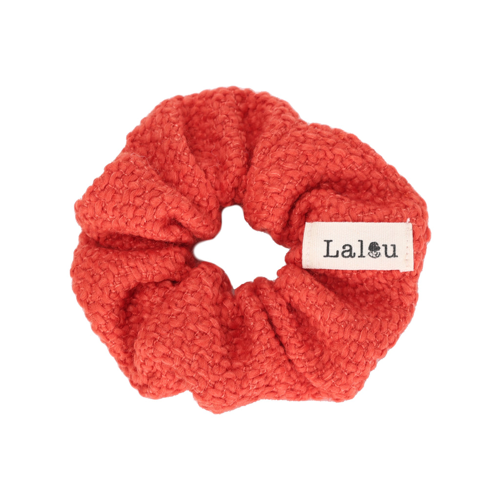 Lalou Tweed Scrunchie-Red