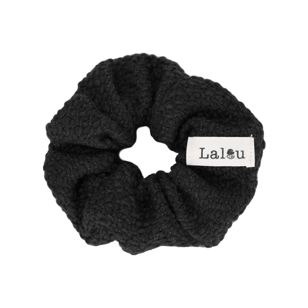 Lalou Tweed Scrunchie-Black