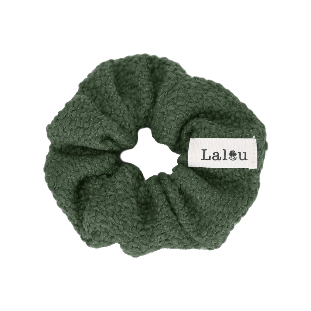 Lalou Tweed Scrunchie-Green