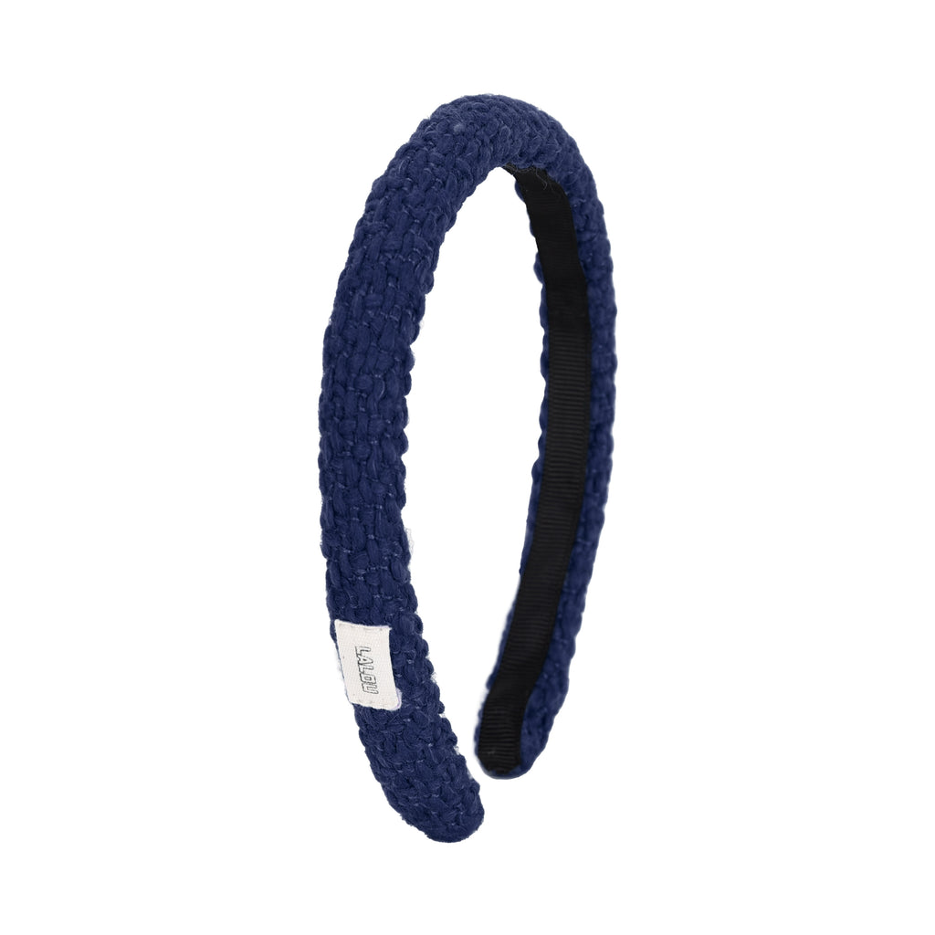 Lalou Tweed Headband-Navy