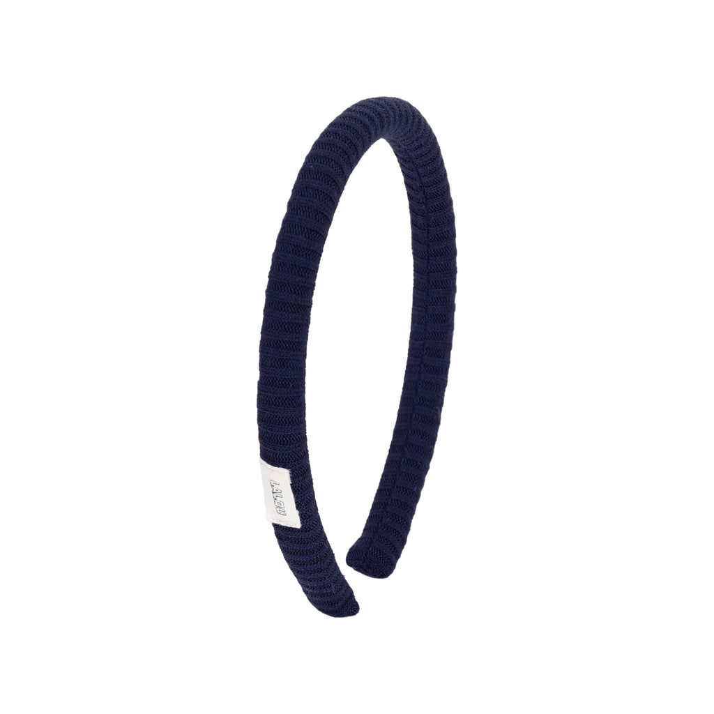 Lalou Thin Ribbed Headband-Navy