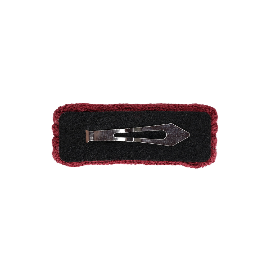 Tis Me Ribbed Snap Clip Set Of 2-Maroon