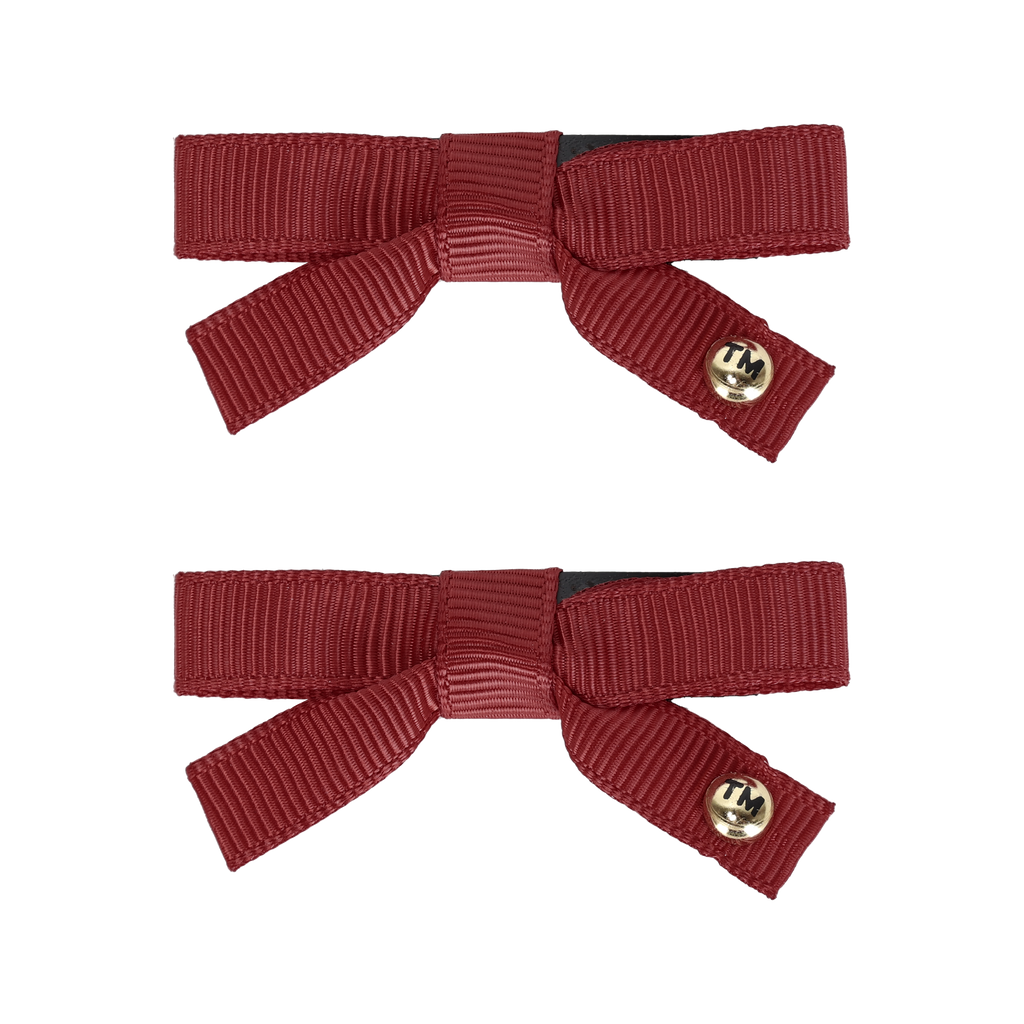 Tis Me Grosgrain Snap Clip Set Of 2-Red